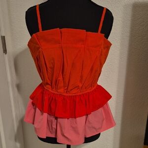TCEC Orange and Pink Layered Camisole